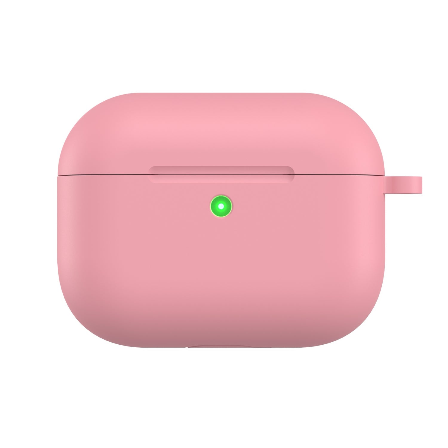 Das arktis AirPods Pro 3 Silikon Case in Pink verfügt über eine grüne Kontrollleuchte, ist stoßfest und unterstützt kabelloses Laden.