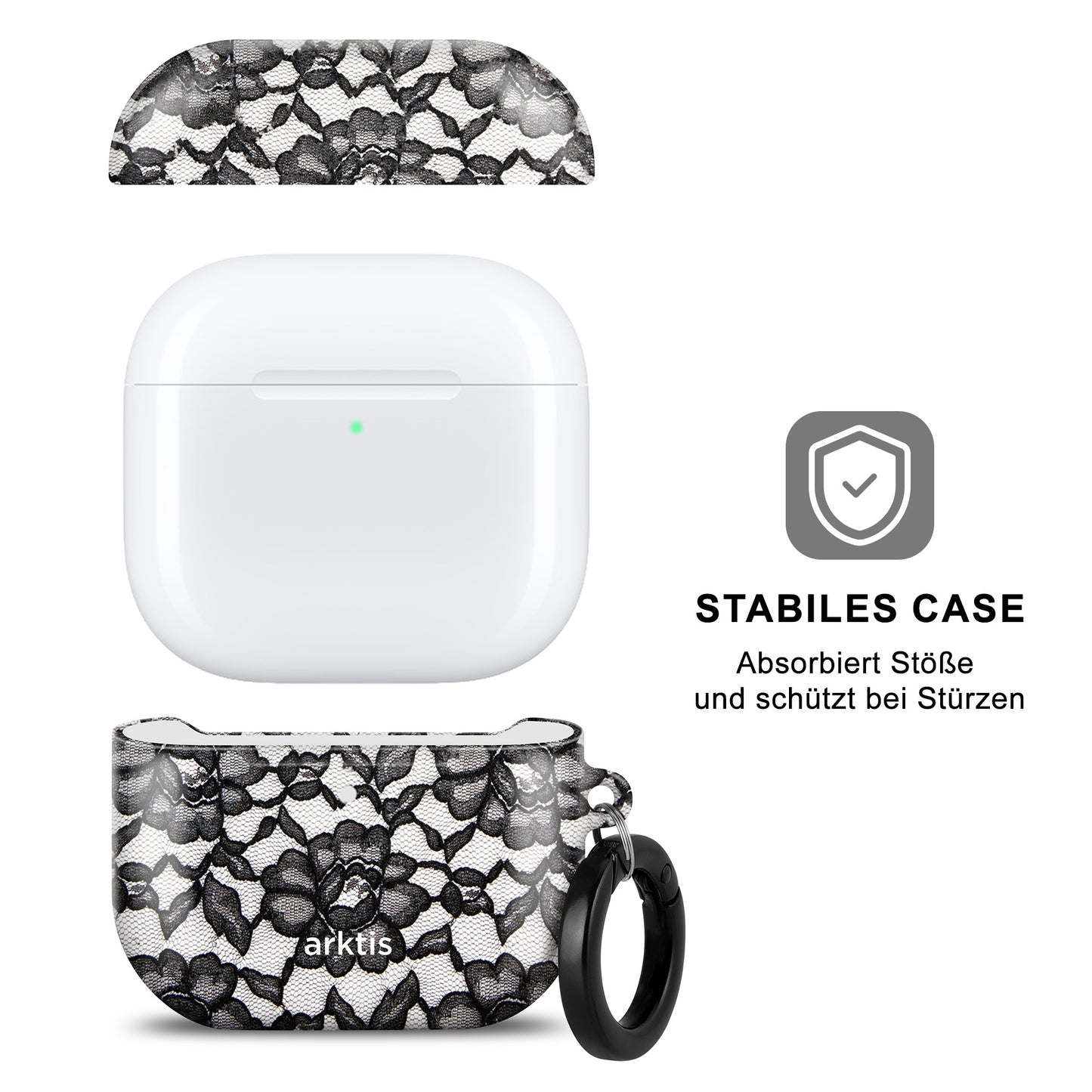 arktis AirPods 4 Hülle - Dark Rose