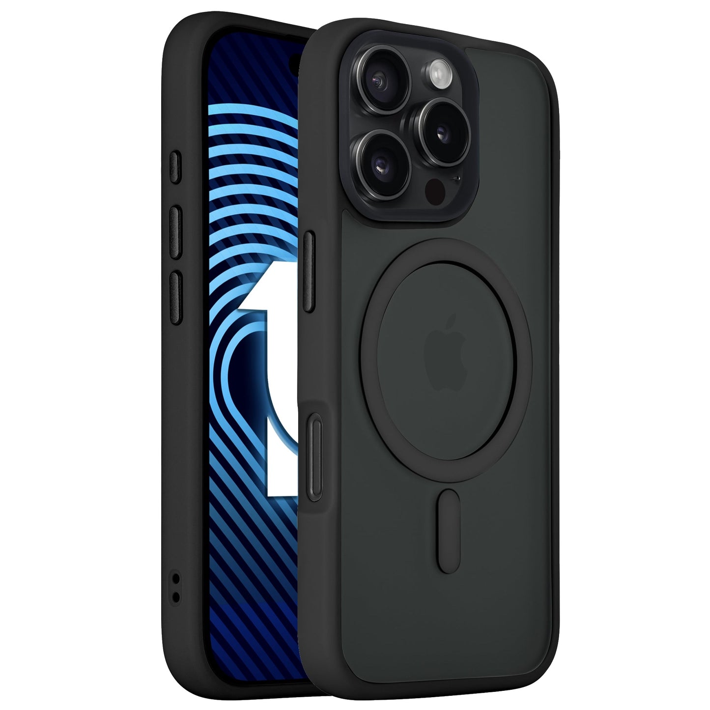 Das Arktis iPhone 16 Pro Max Solid Case von Arktis bietet eine minimalistische matte Optik in Schwarz und besteht aus stoßabsorbierendem TPU-Silikon, das Display und Kamera zuverlässig schützt.