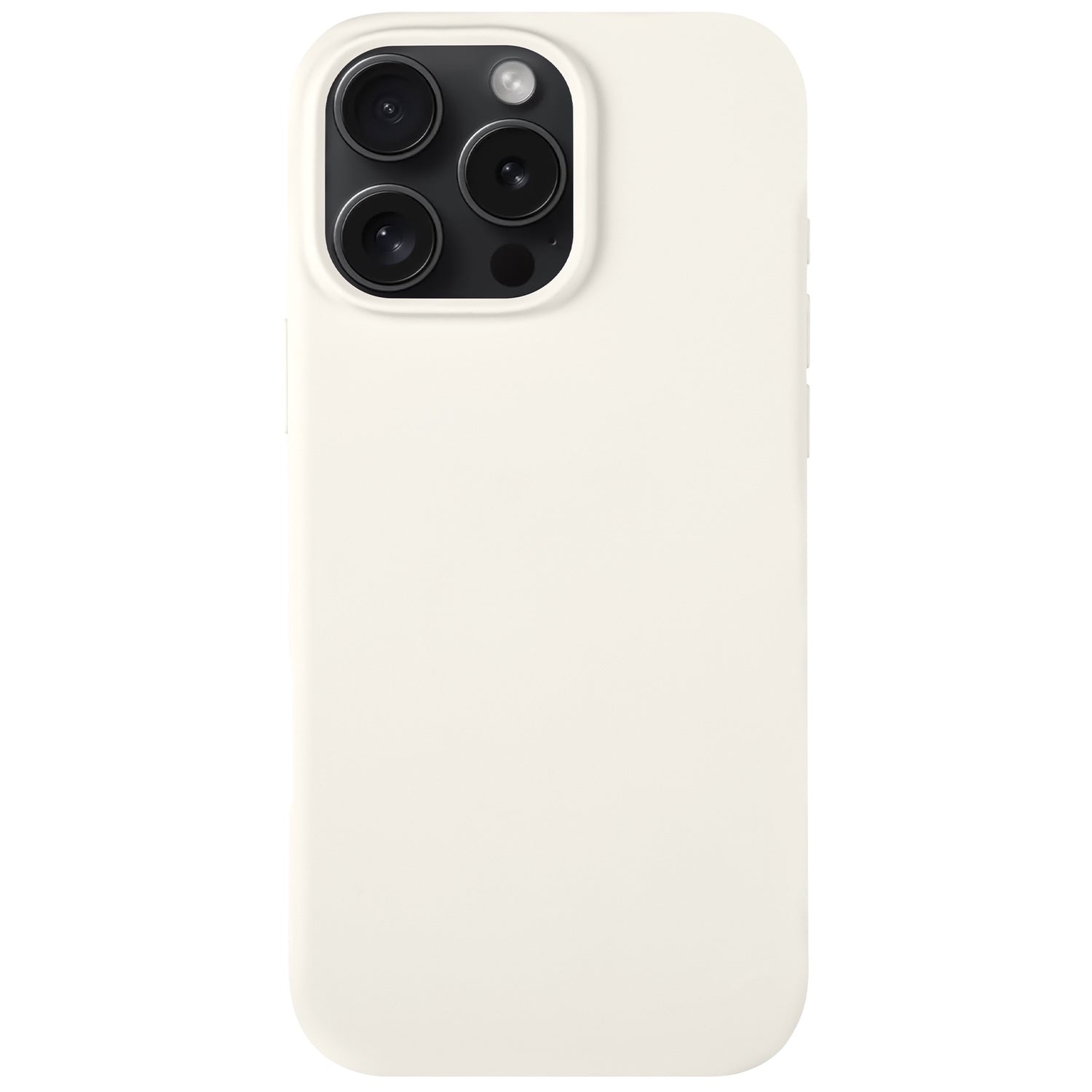 Arktis arktis iPhone 16 Pro Max Silikon Case in Off-White: schlanke Hülle für das iPhone 16 Pro Max (drei Kameras, Blitz), kabelloses Laden kompatibel.