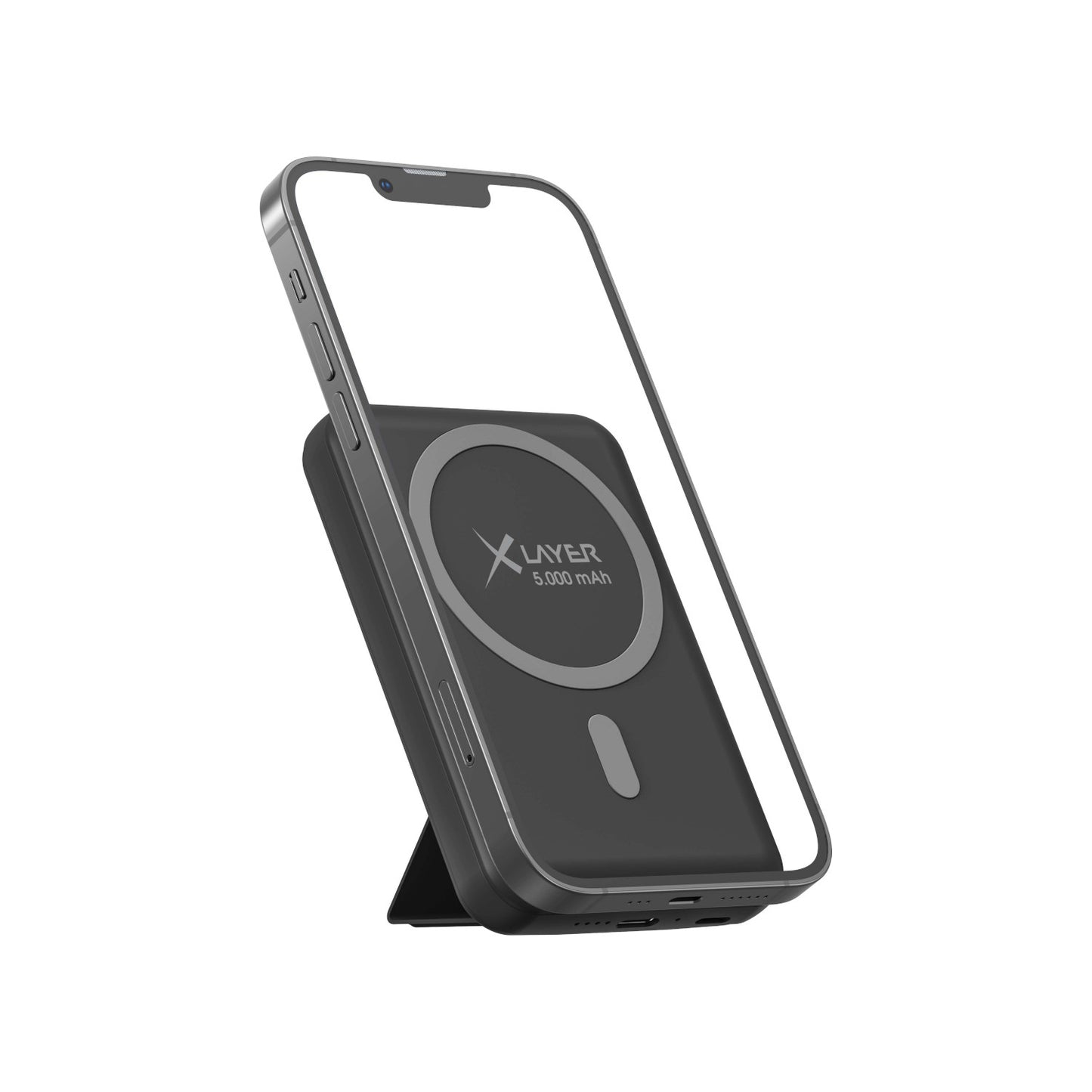 XLayer MagFix Pro 2-in-1 Powerbank mit Standfuß 5.000 mAh