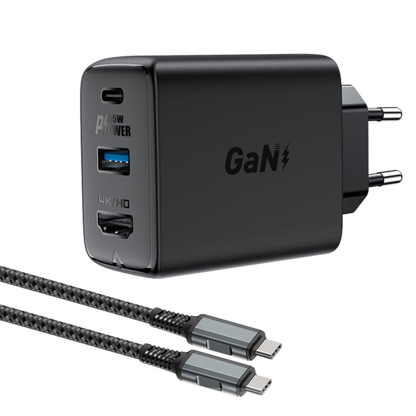 Acefast Powercharger 65W GaN + PD USB-C mit HDMI Port