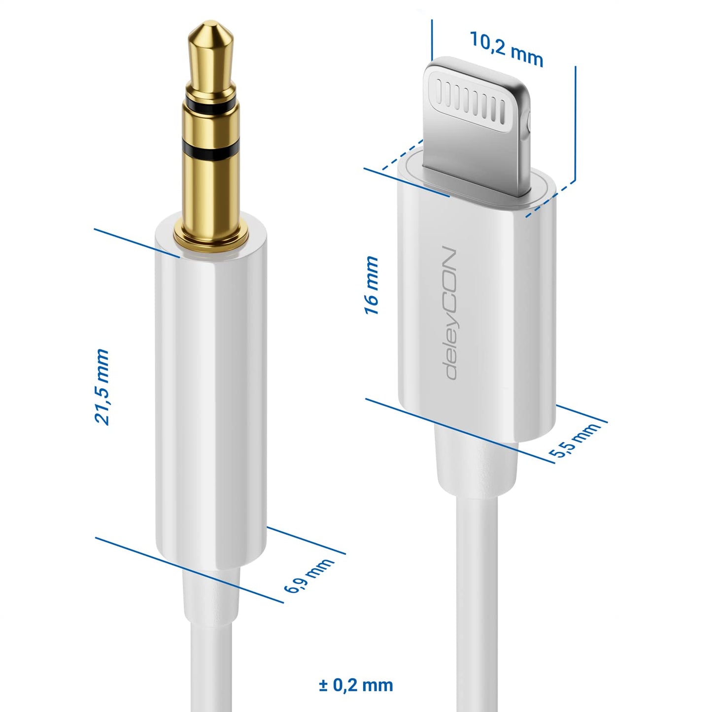 Lightning auf 3,5 mm Klinke Anschluss 1 Meter