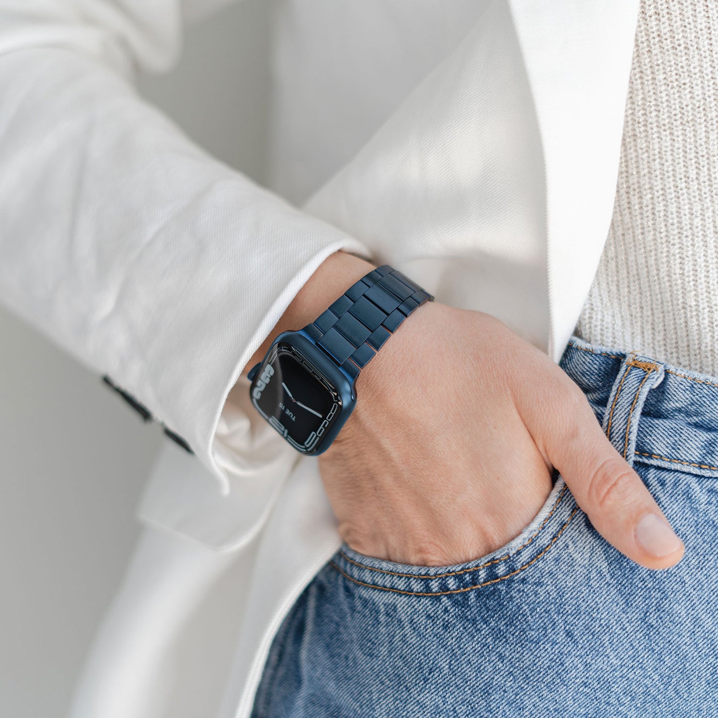 Apple Watch Edelstahl Gliederarmband SLIM EDITION