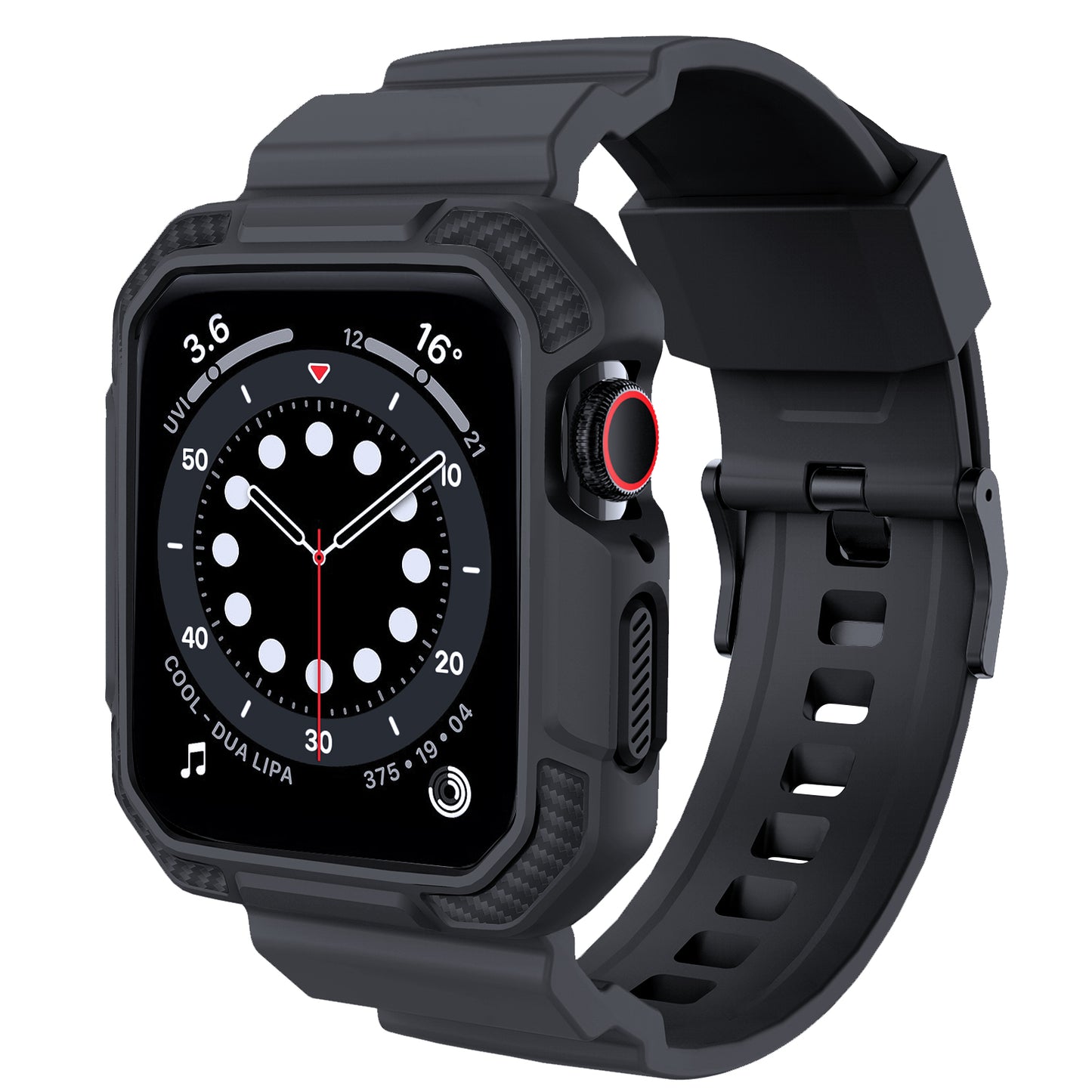 ArktisPRO RUGGED CARBON Apple Watch Silikon Armband