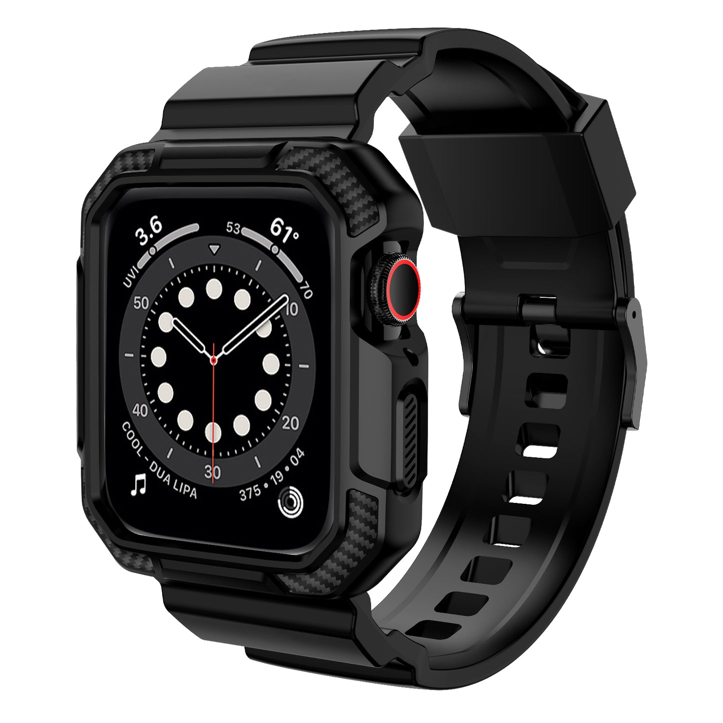 RUGGED CARBON Apple Watch Silikon Armband