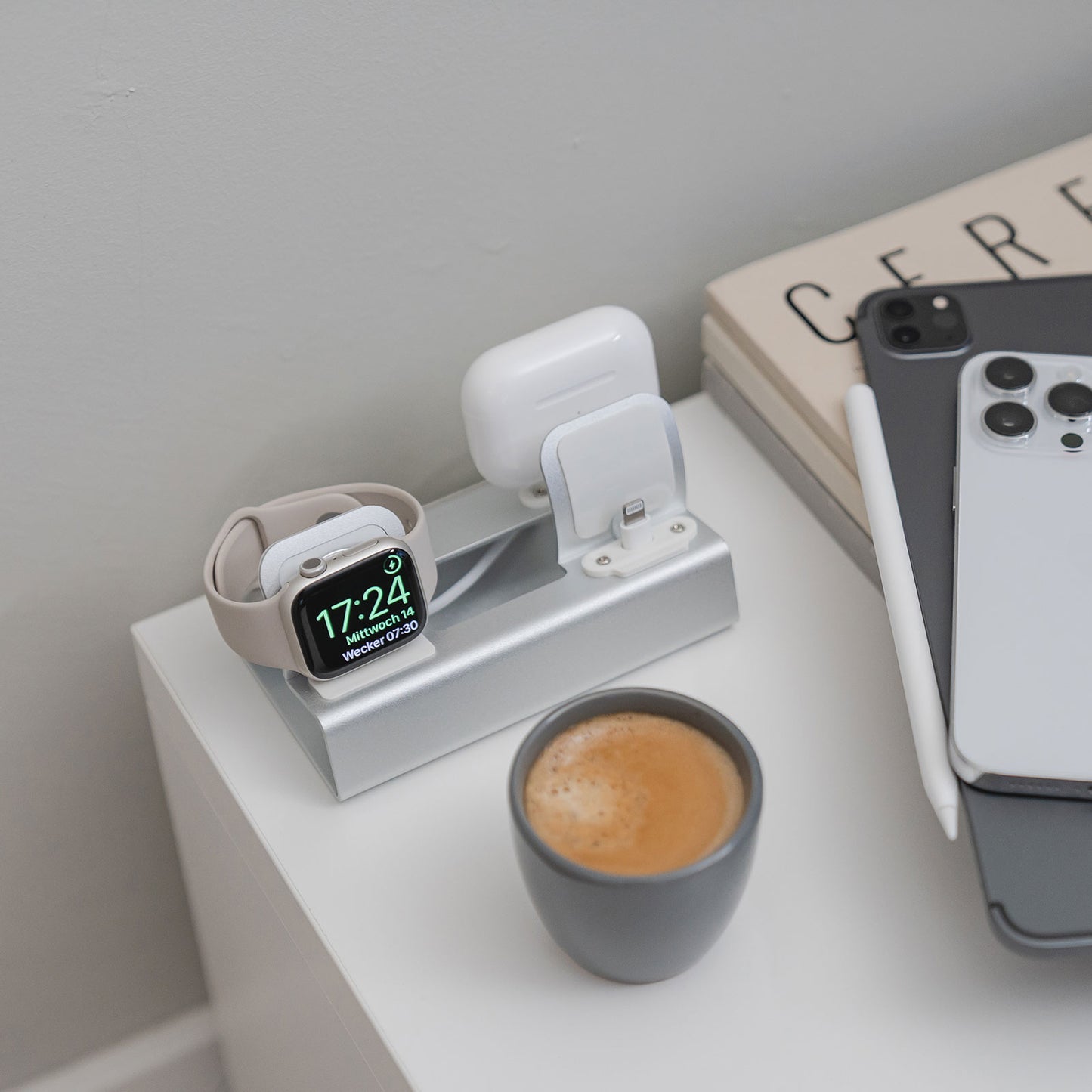 ArktisPRO Aluminium MULTIDOCK für iPhone, Apple Watch & AirPods