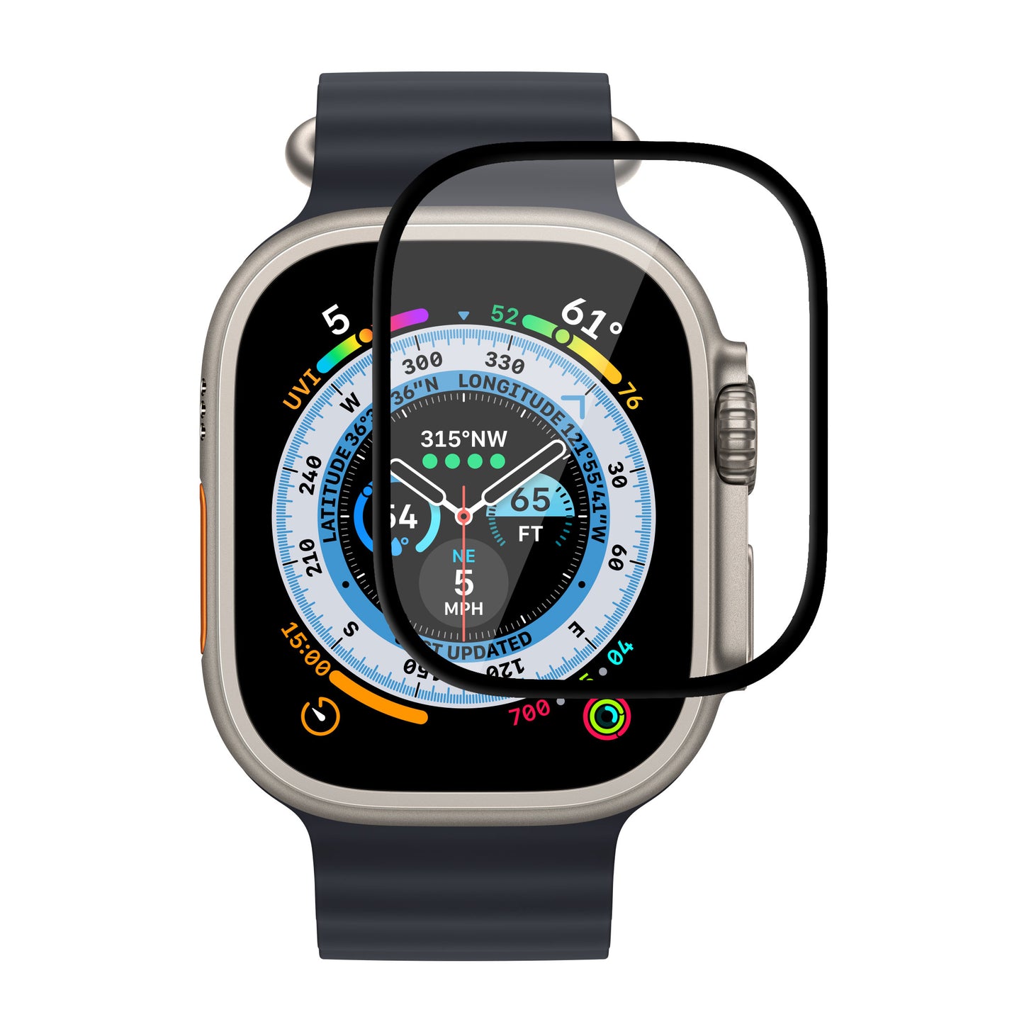 ArktisPRO Apple Watch Ultra 49 mm FULL COVER Displayschutz GLAS