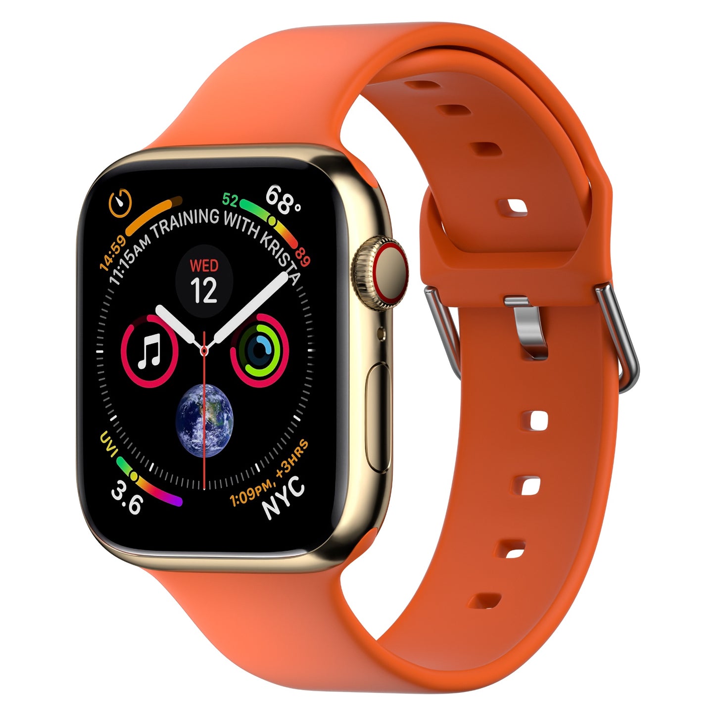 Das arktisband Apple Watch Silikonarmband „Aqua“ von arktisband passt zu jeder Apple Watch, bietet sportlichen Stil und einen frischen Look. Es ist mit allen Modellen kompatibel und ergänzt das farbenfrohe Display der Uhr perfekt.