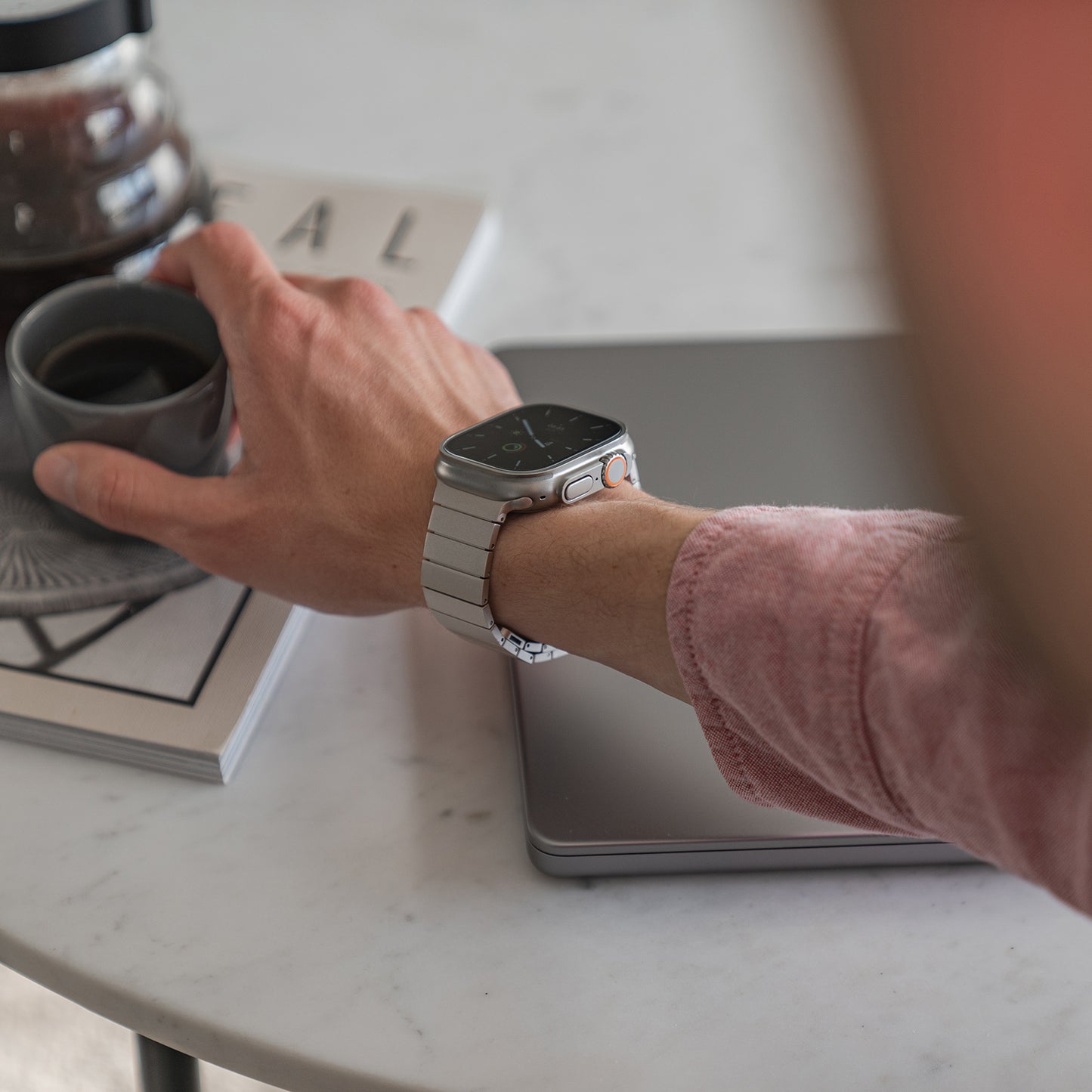 arktisband Apple Watch Ultra magnetisches Edelstahlarmband APOLLO