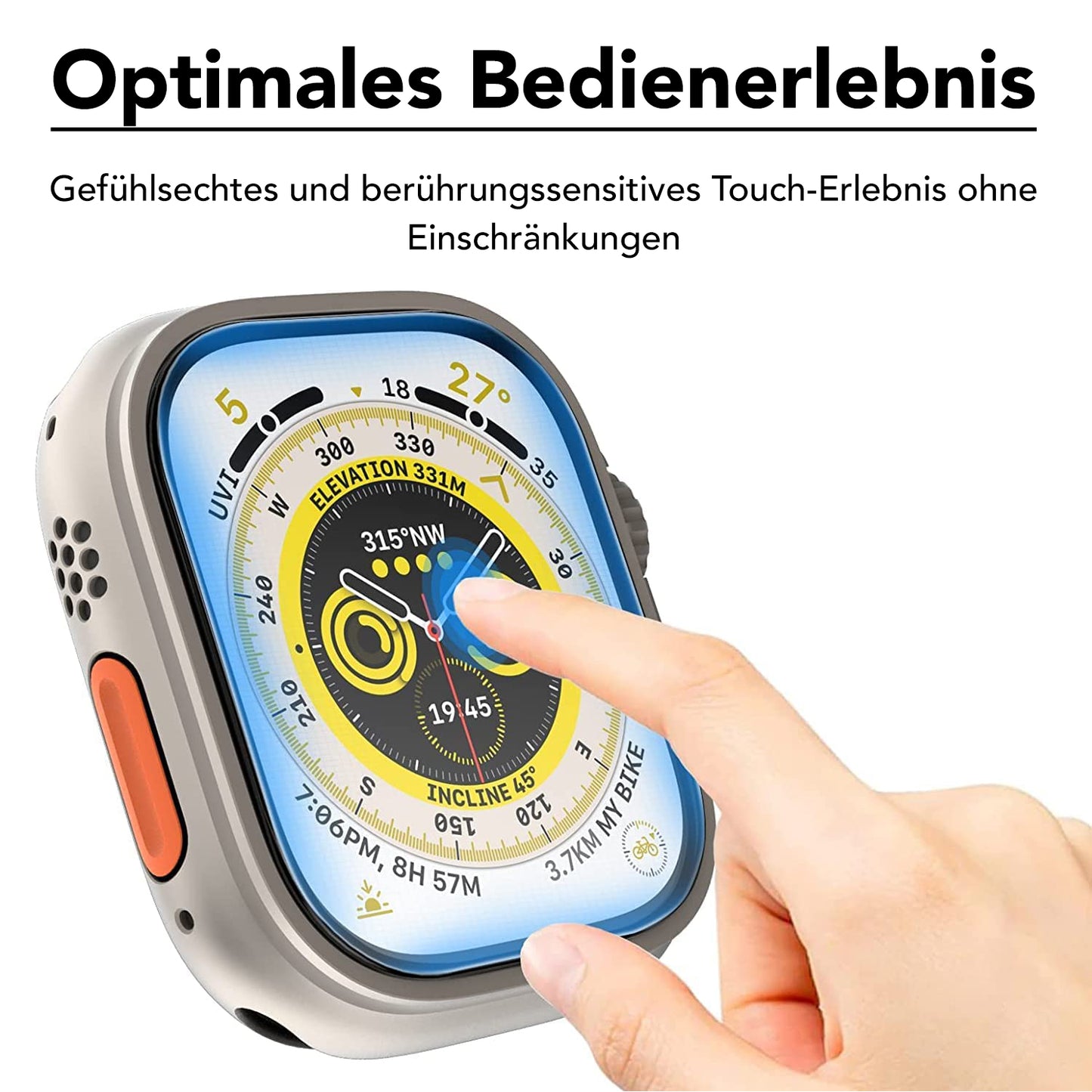 ArktisPRO Apple Watch Ultra 49 mm FULL COVER Displayschutz GLAS
