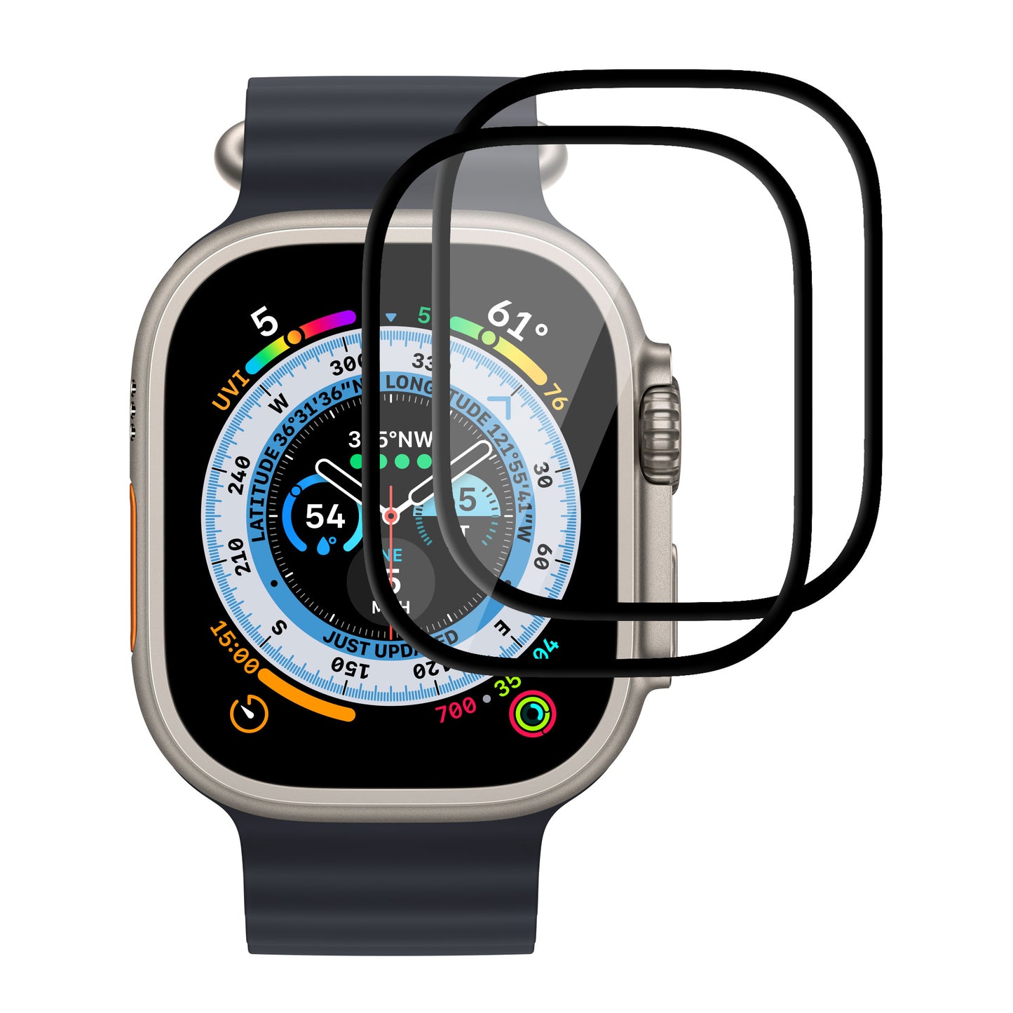 ArktisPRO Apple Watch Ultra 49 mm FULL COVER Displayschutz GLAS - 2er Set