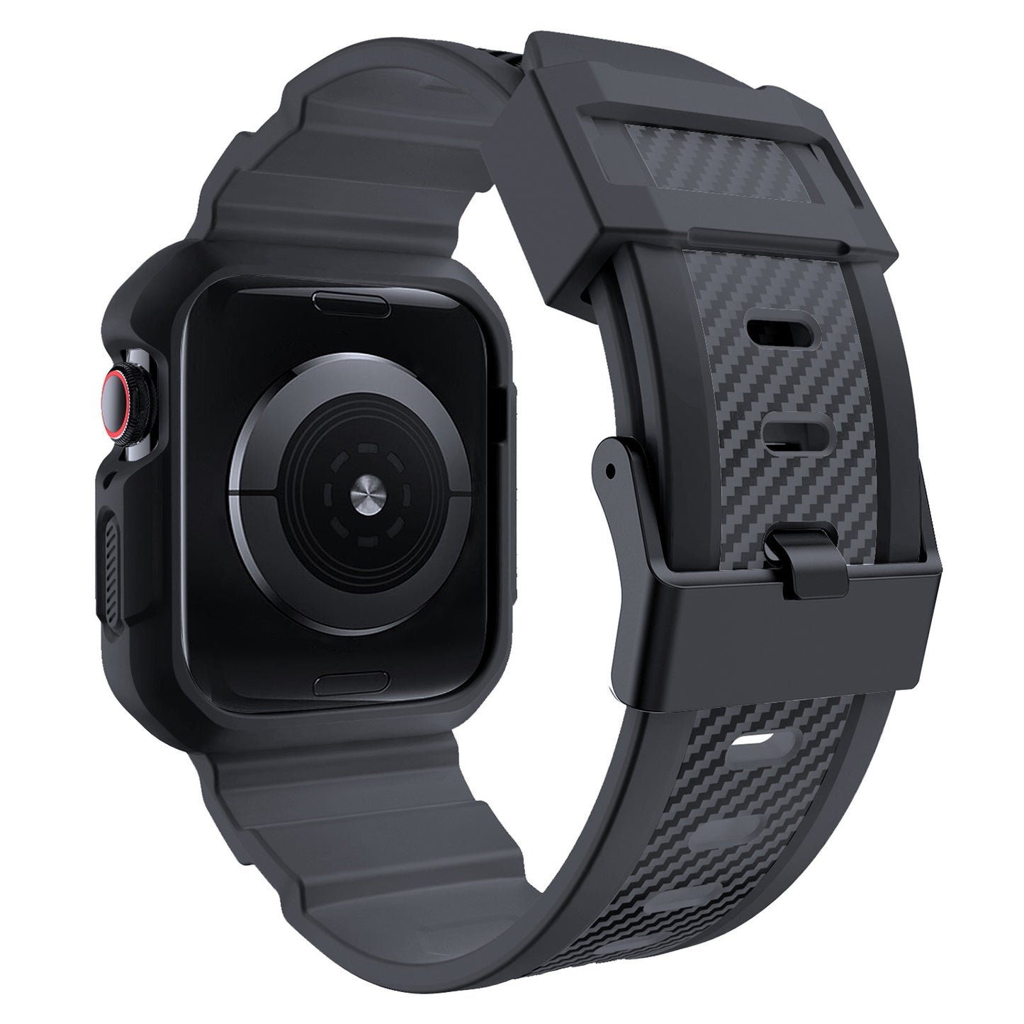 RUGGED CARBON Apple Watch Silikon Armband