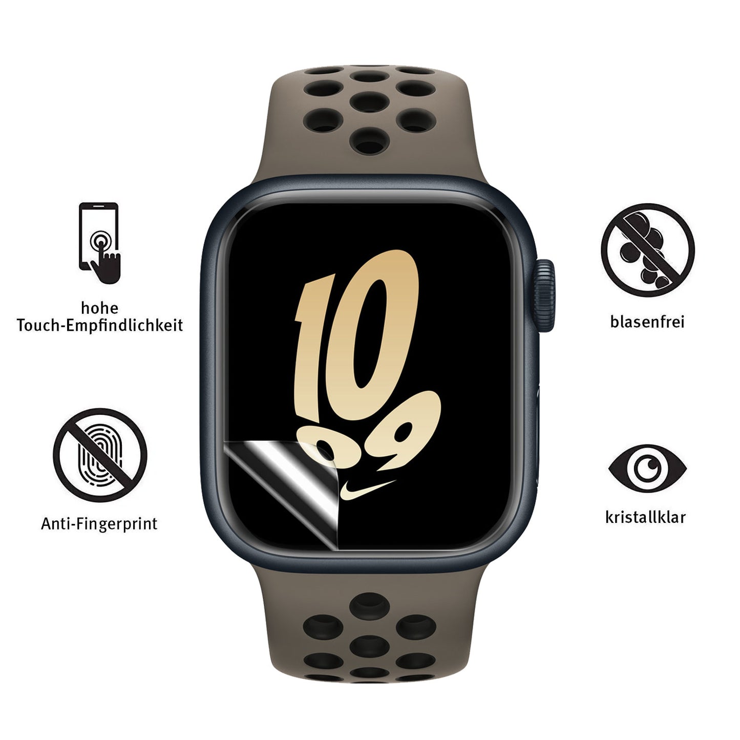 ArktisPRO Apple Watch Full Protection Schutzfolie - 6er Set