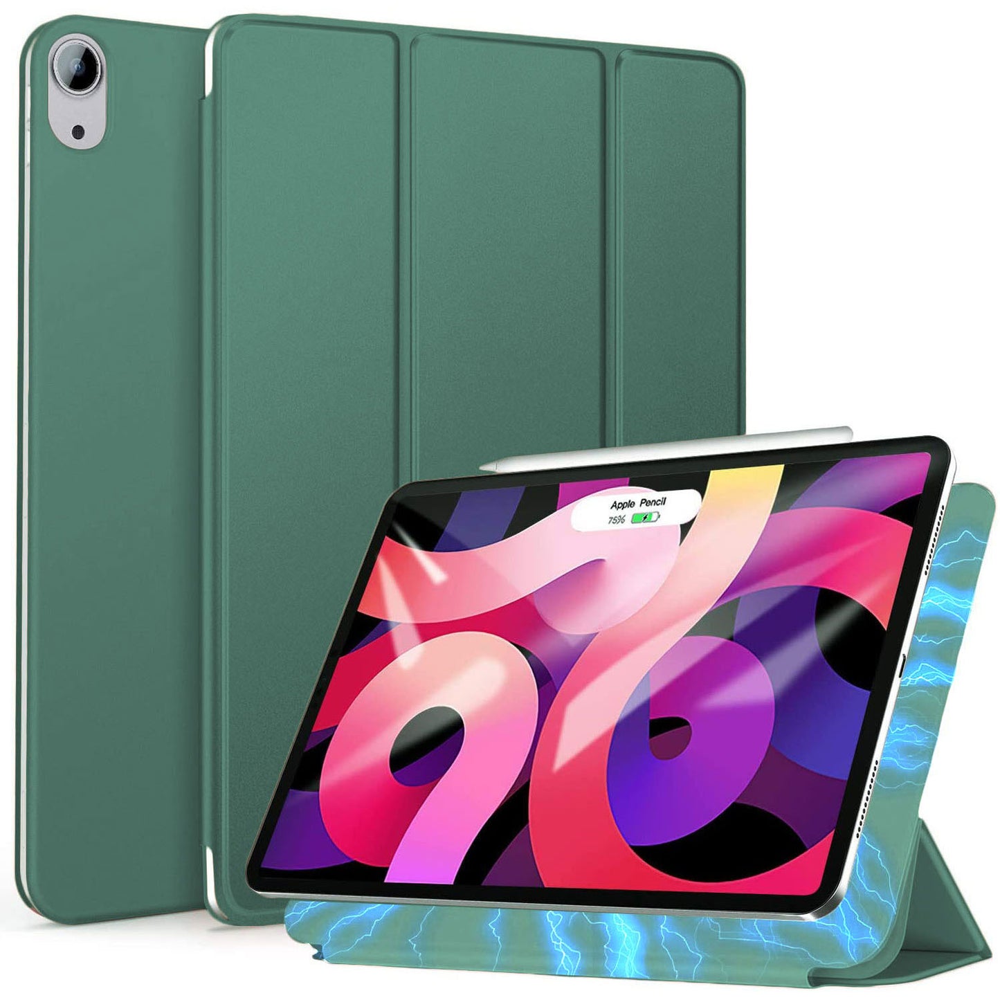 Das magnetische Smart Case von iCEO für das iPad Air 10,9" (2022/2020) verfügt über eine faltbare Abdeckung und eine magnetische Schale, die Ihr Gerät sicher hält und gleichzeitig sein farbenfrohes Display präsentiert.