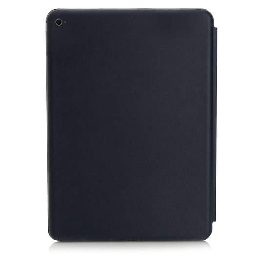 Das iCEO iPad Air 10,5” - iPad Pro 10,5” SmartCover Case in schwarzem Kunstleder ist von der Rückseite auf weißem Hintergrund abgebildet.