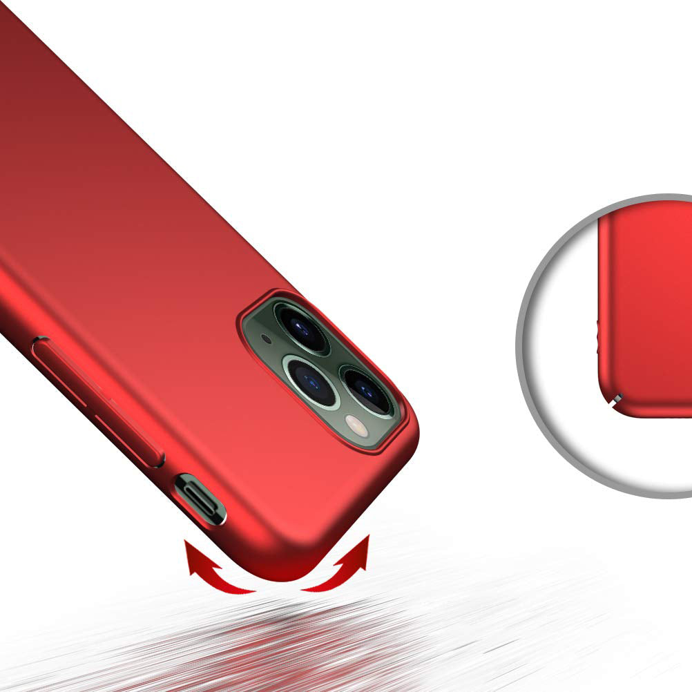 Das ArktisPRO iPhone 11 Pro Hülle UltraSlim Hardcase schützt Ihr Telefon vor Stößen. Robustes Polycarbonat bietet zuverlässigen, stilvollen Schutz – hier mit dynamischen Bewegungslinien und einer Nahaufnahme des schlanken Designs.