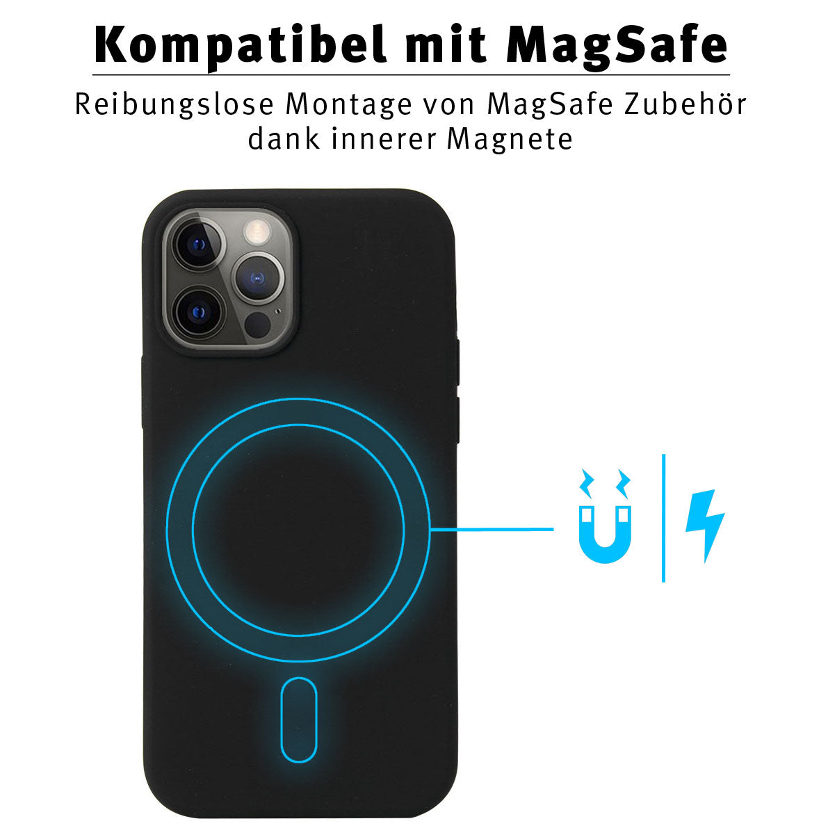 iCEO iPhone 12 Pro Silikon Case mit MagSafe