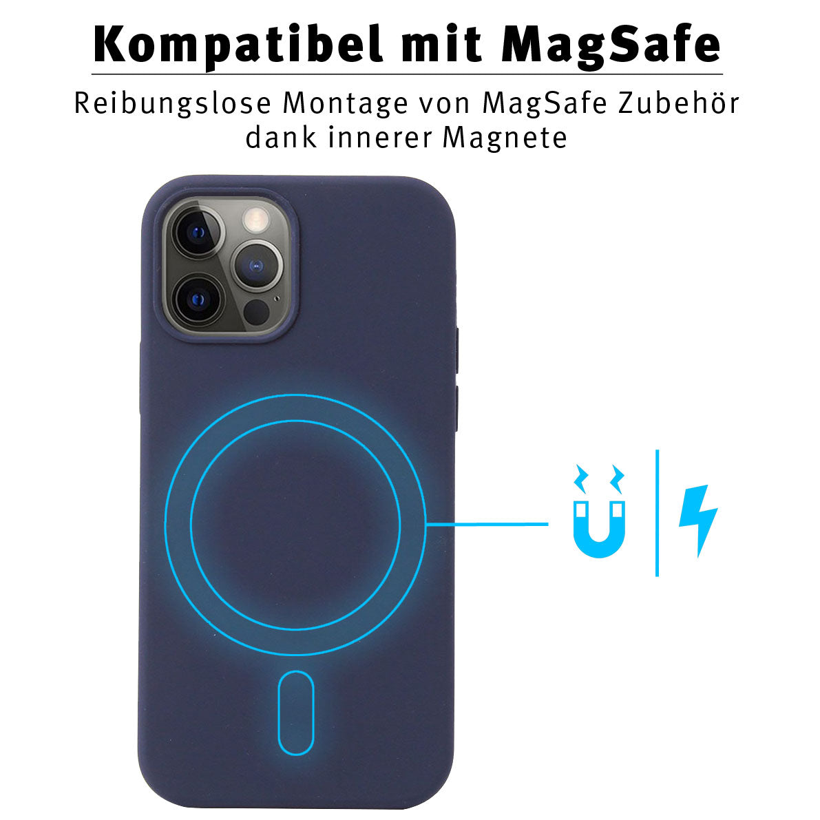 iCEO iPhone 12 Pro Silikon Case mit MagSafe