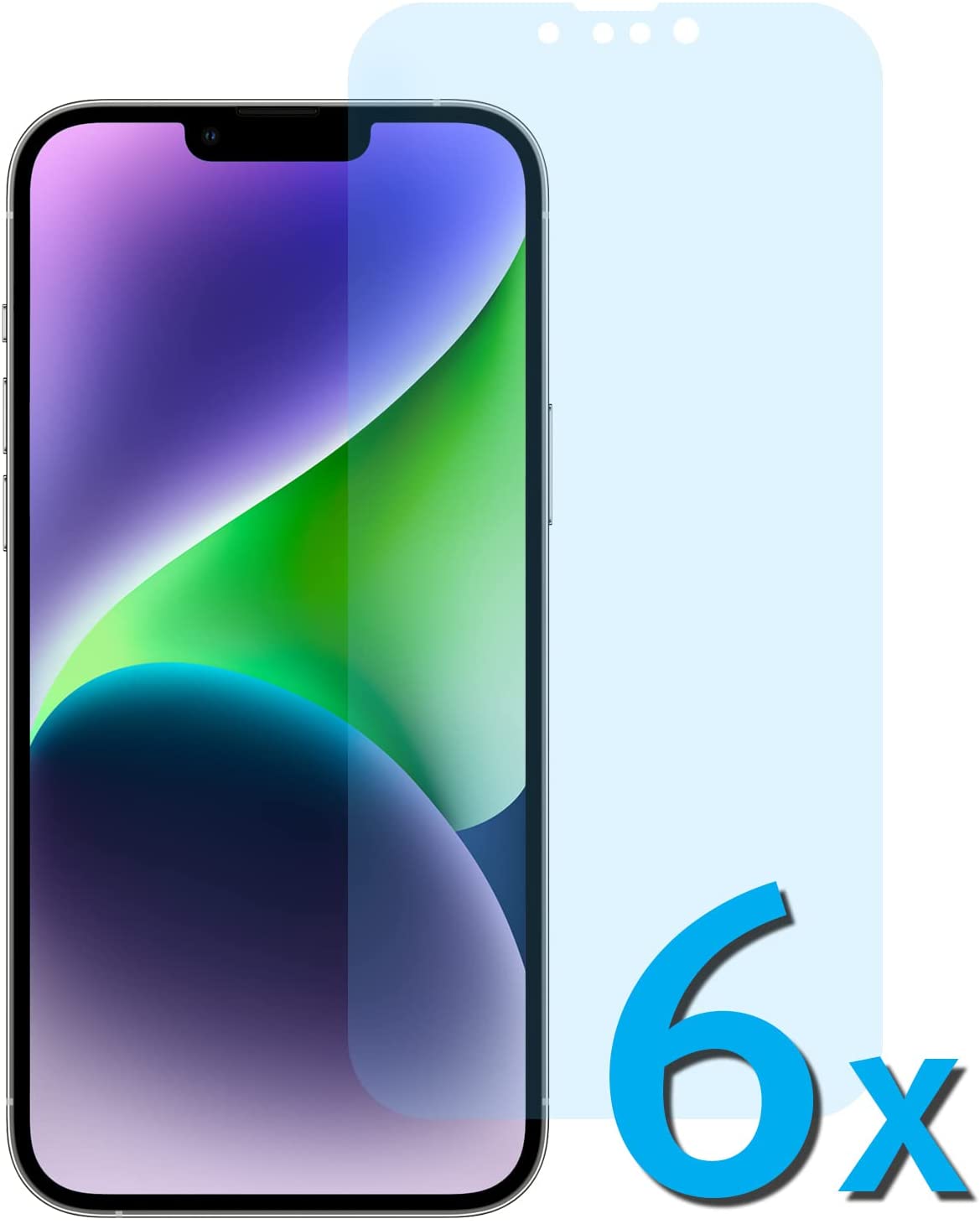 ArktisPRO 6 x kristallklare iPhone 14 PREMIUM Display Schutzfolie