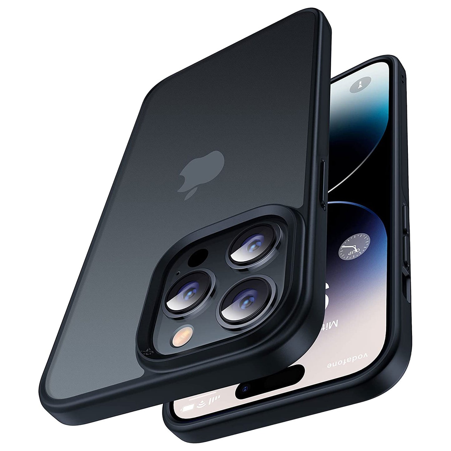 Das Aviato SECTOR SLIM Case für iPhone 14 Pro Max von Aviato bietet zuverlässigen Kratzschutz durch stoßabsorbierendes TPU und bewahrt das Smartphone samt Triple-Kamera sicher.