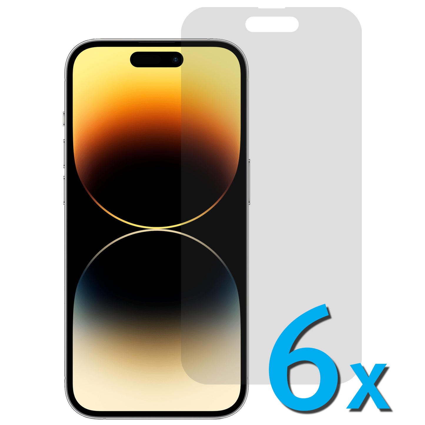 ArktisPRO 6 x Schutzfolie iPhone 14 Pro Displayschutzfolie Anti Reflex