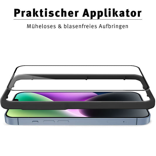 ArktisPRO iPhone 14 FULL COVER Displayschutz GLAS - hüllenfreundlich