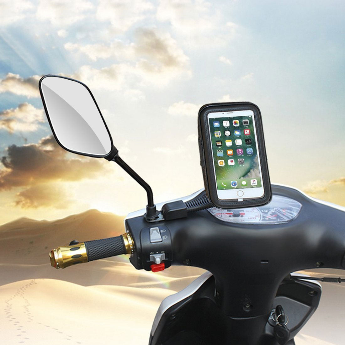 ArktisPRO iPhone 8 - 7 Wasserfeste Halterung für Motorroller