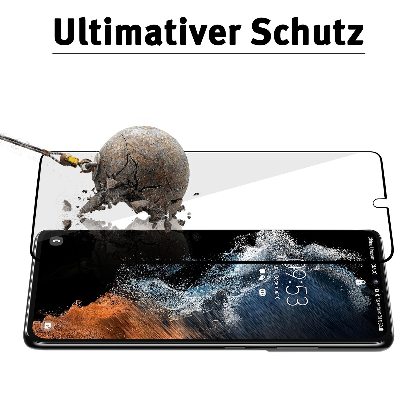 ArktisPRO Samsung Galaxy S22 FULL COVER Displayschutz GLAS - hüllenfreundlich