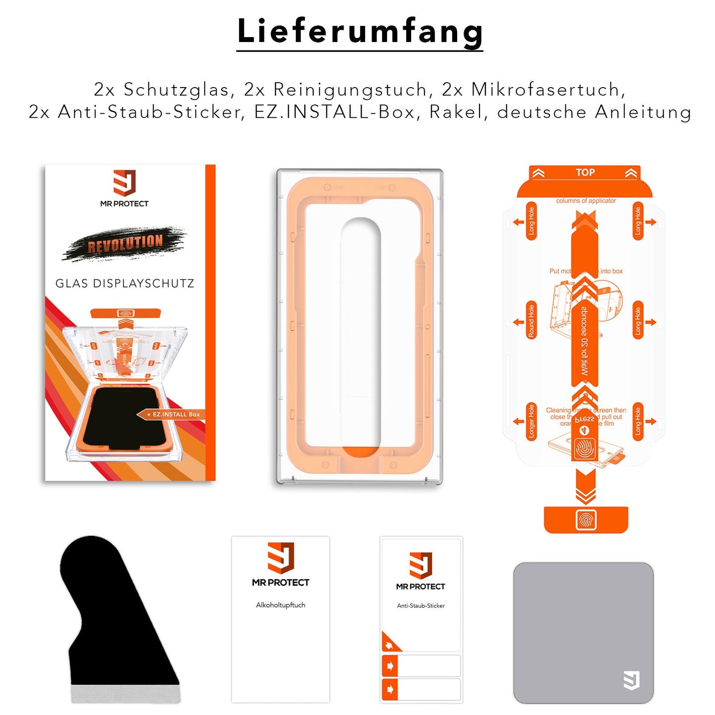 MR PROTECT 2er Set Samsung Galaxy S23 REVOLUTION Glas-Displayschutz