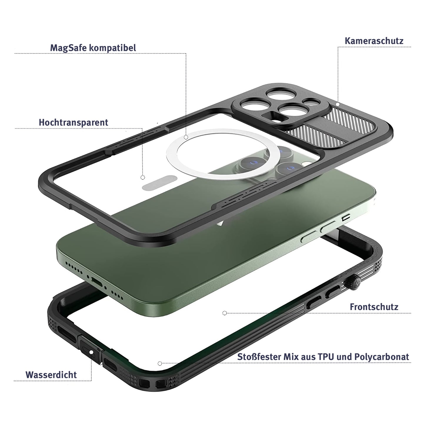 ArktisPRO iPhone 14 Pro Wasserdichtes Actioncase ULTIMATE