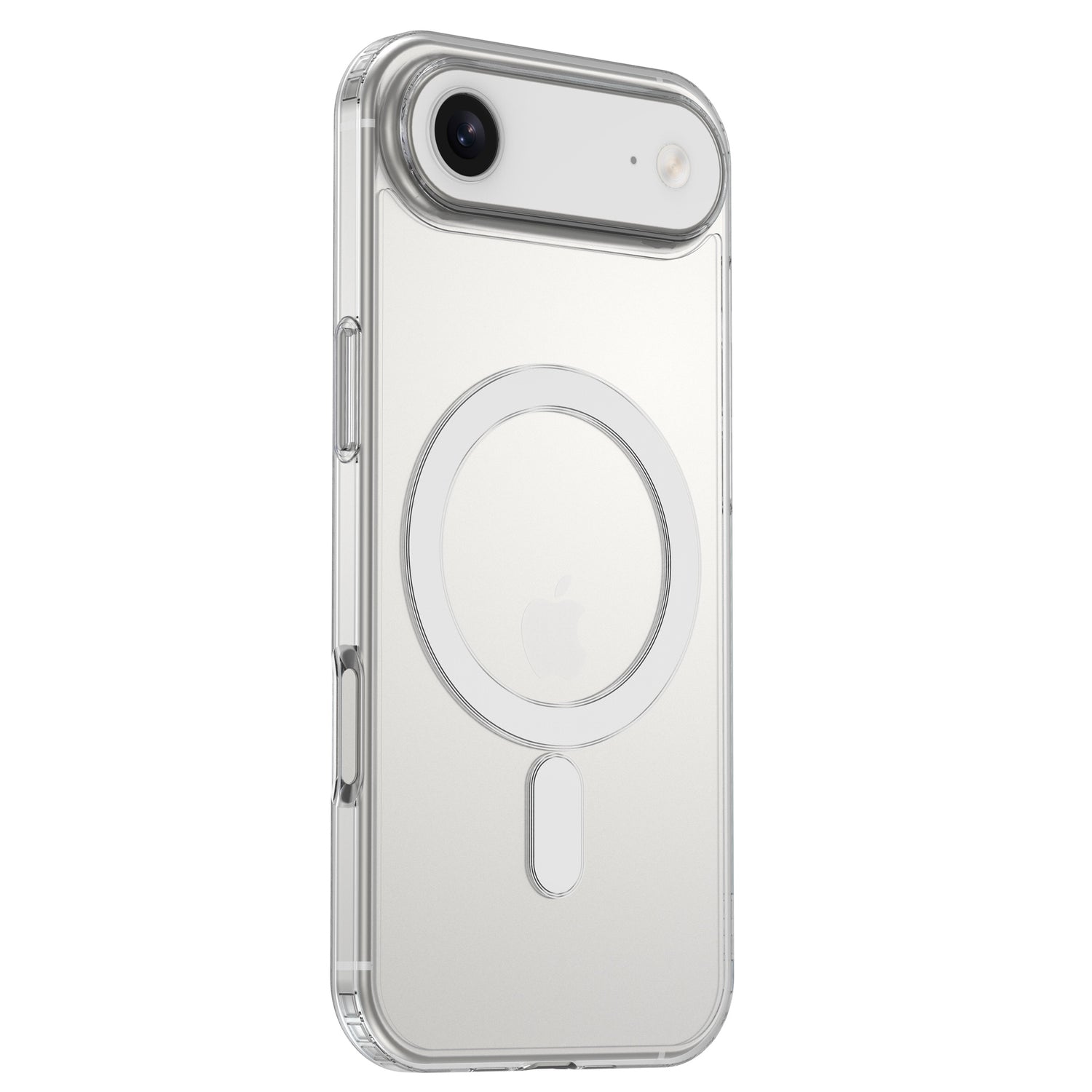 Die arktis iPhone Air PureCase mit MagSafe ist eine stoßfeste, transparente Handyhülle von arktis, passgenau für das iPhone 17 Air mit einzelner Kamera und integriertem MagSafe-Ring auf der Rückseite.