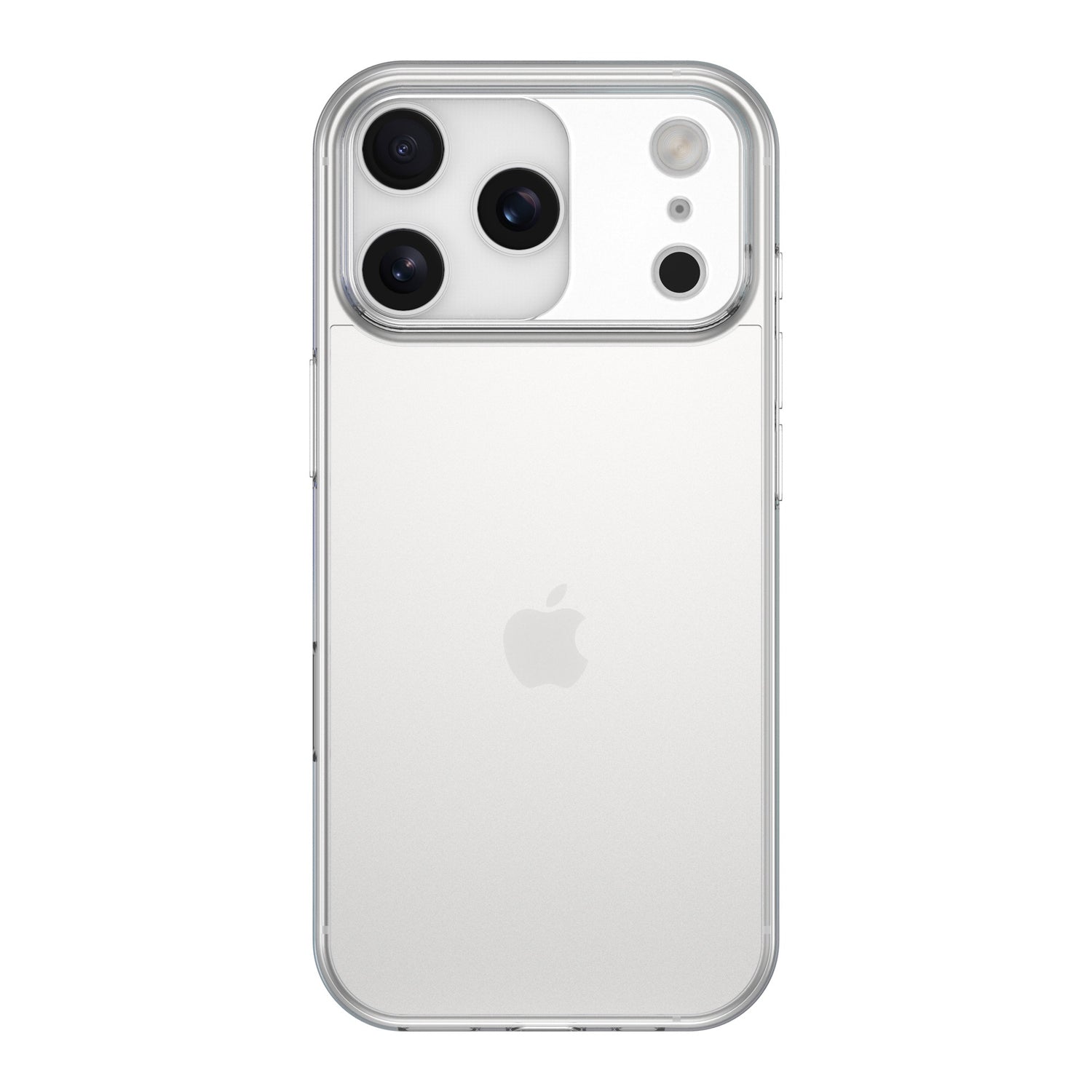 Das arktis iPhone 17 Pro Invisible Air Case ist eine transparente TPU-Silikonhülle für das silberne iPhone 17 Pro, die drei Kameralinsen und das Apple-Logo zeigt. Diese arktis Hülle bietet stilvollen, stoßfesten Schutz, während Ihr Gerät sichtbar bleibt.