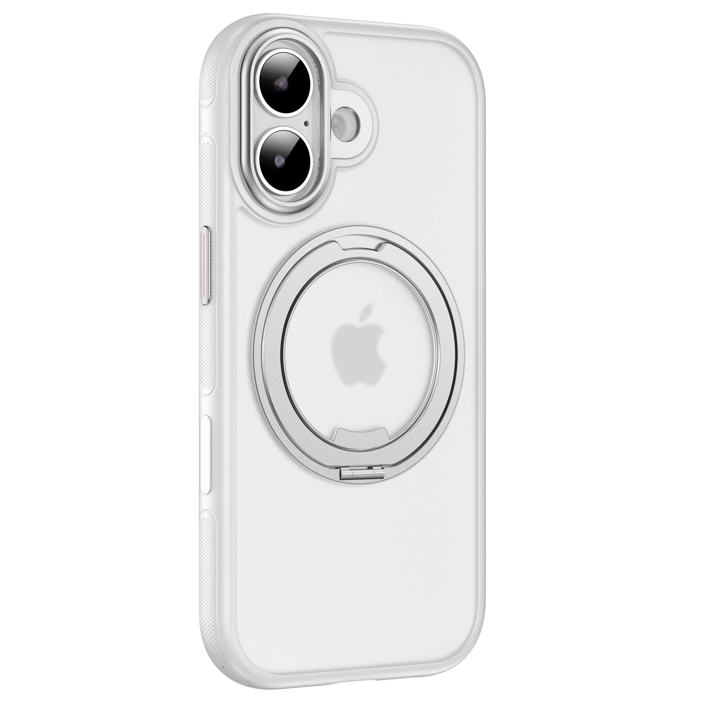 Die arktis iPhone 17 GripCase Hülle mit 360° Ring und MagSafe-Kompatibilität von arktis, präsentiert auf einem weißen Smartphone mit Dual-Kamera.