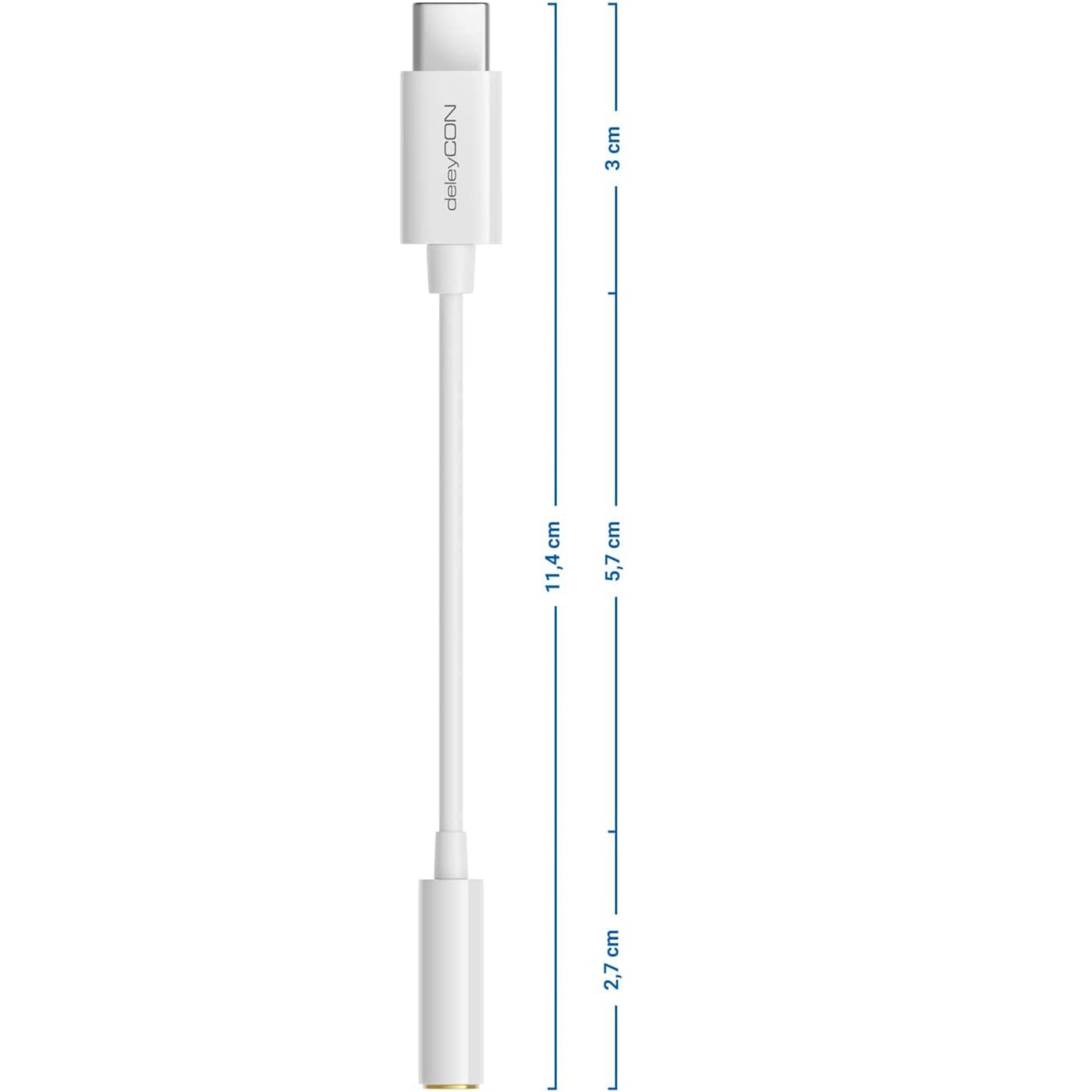 USB-C auf 3,5‑mm-Kopfhöreranschluss Adapter Weiß
