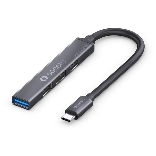 USB-C 4 Port USB Hub - 0,15m - Space Grey