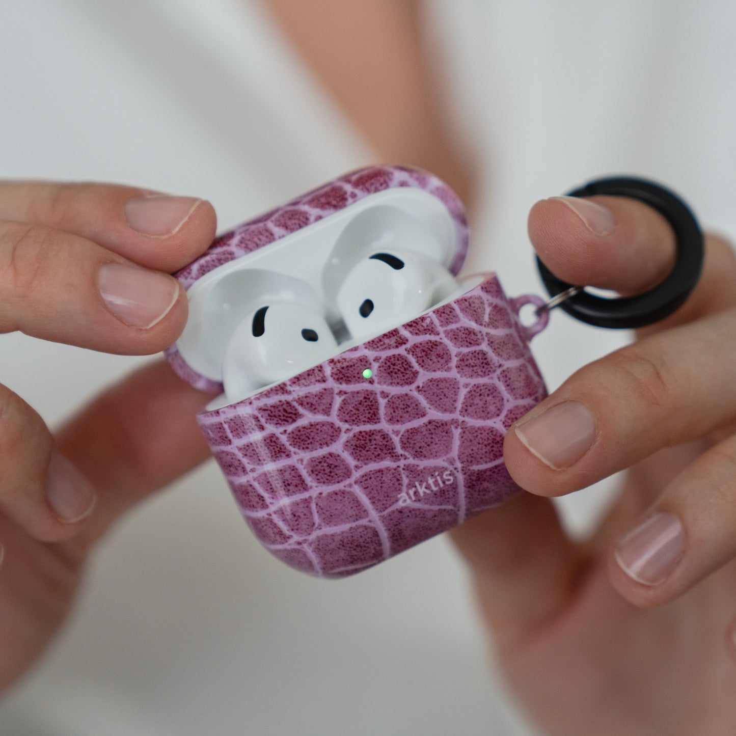 arktis AirPods 4 Hülle - Pink Lizard