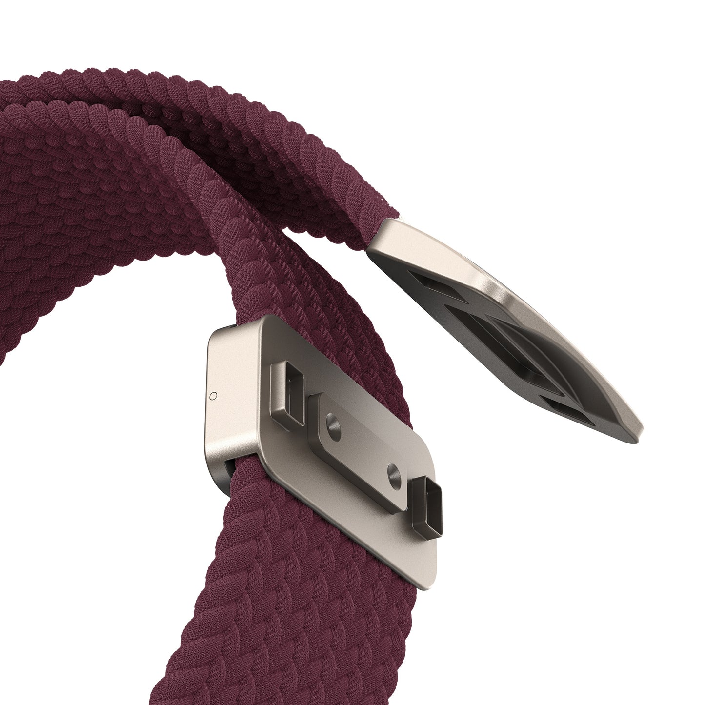 Dunkelrotes Arktisband – Geflochtenes Apple Watch Ultra-Armband Casual mit metallischem Magnetverschluss.