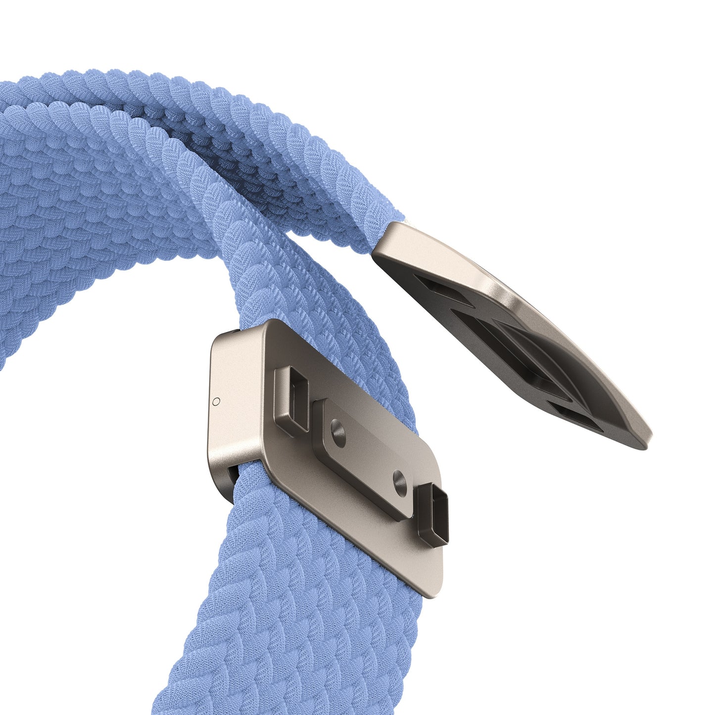Hellblaues Arktisband – Geflochtenes Apple Watch Ultra-Armband Casual mit metallischem Magnetverschluss.