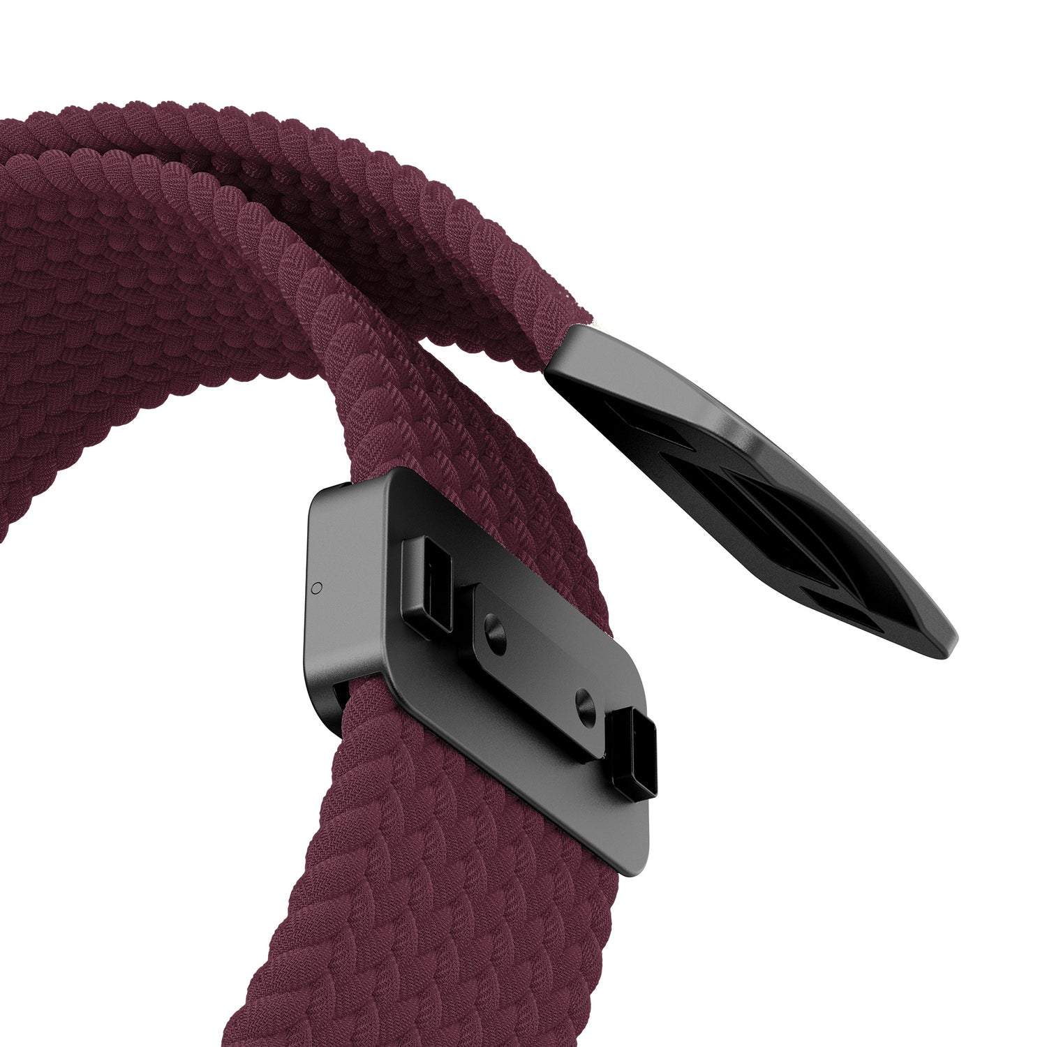 Burgunderrotes Arktisband – Geflochtenes Apple Watch Ultra-Armband Casual mit magnetischem Metallverschluss und Verbindungsstück.