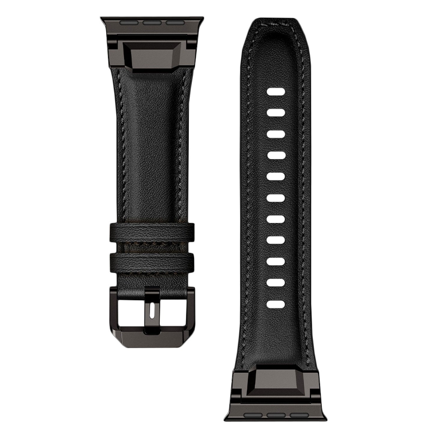 Das arktisband Apple Watch Ultra Lederarmband "Delta" in Schwarz mit klassischer Schnalle ist das ideale stilvolle arktisband Zubehör für deine Apple Watch Ultra.