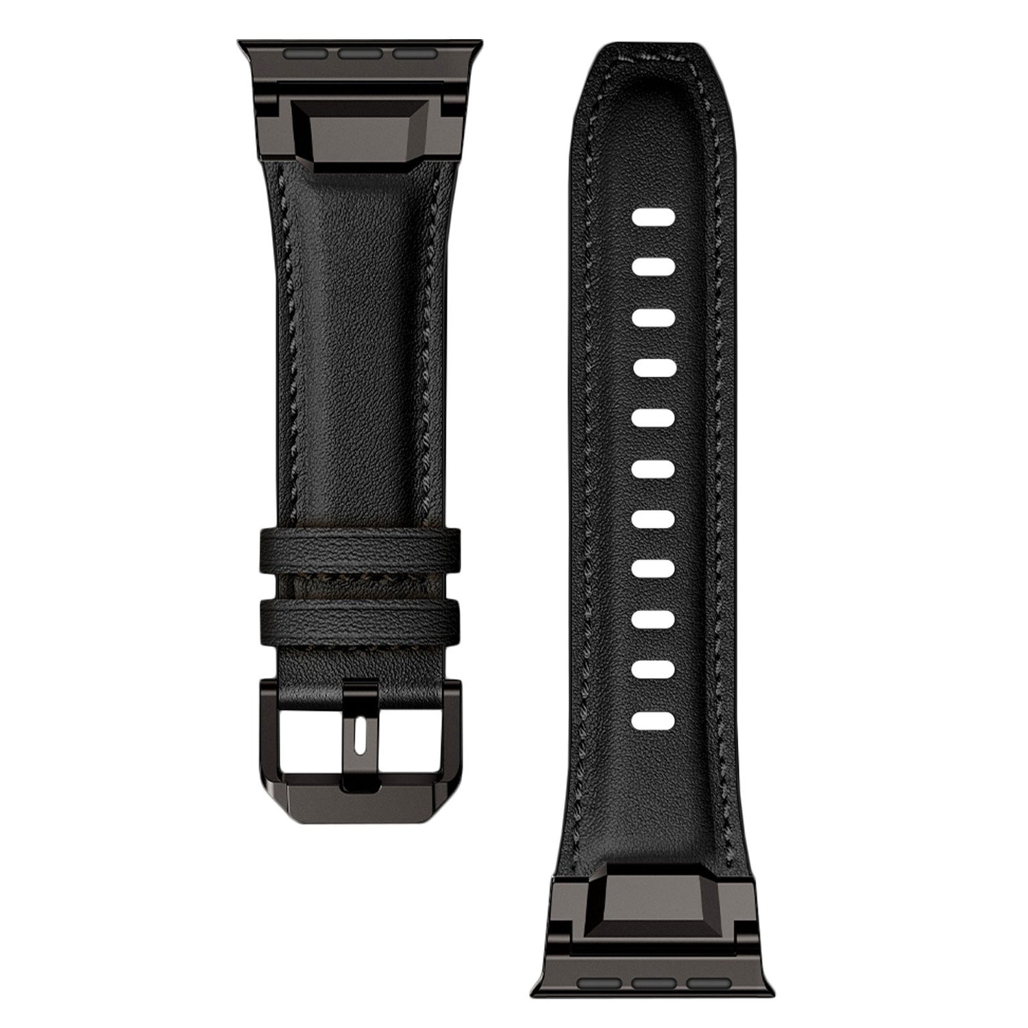 Das arktisband Apple Watch Ultra Lederarmband "Delta" in Schwarz mit klassischer Schnalle ist das ideale stilvolle arktisband Zubehör für deine Apple Watch Ultra.