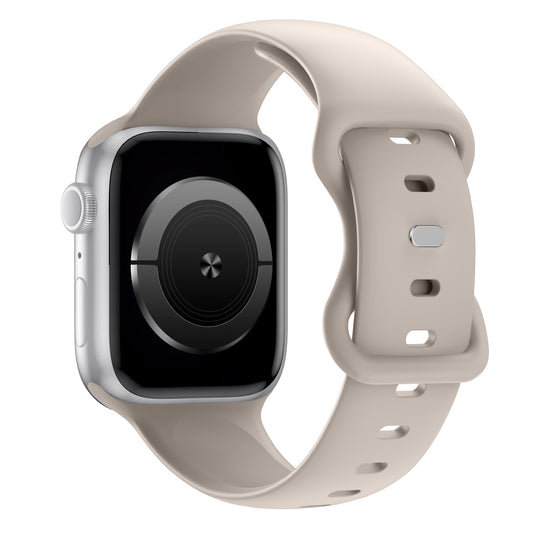 Arktisband Apple Watch Silikonarmband Sport in Beige.