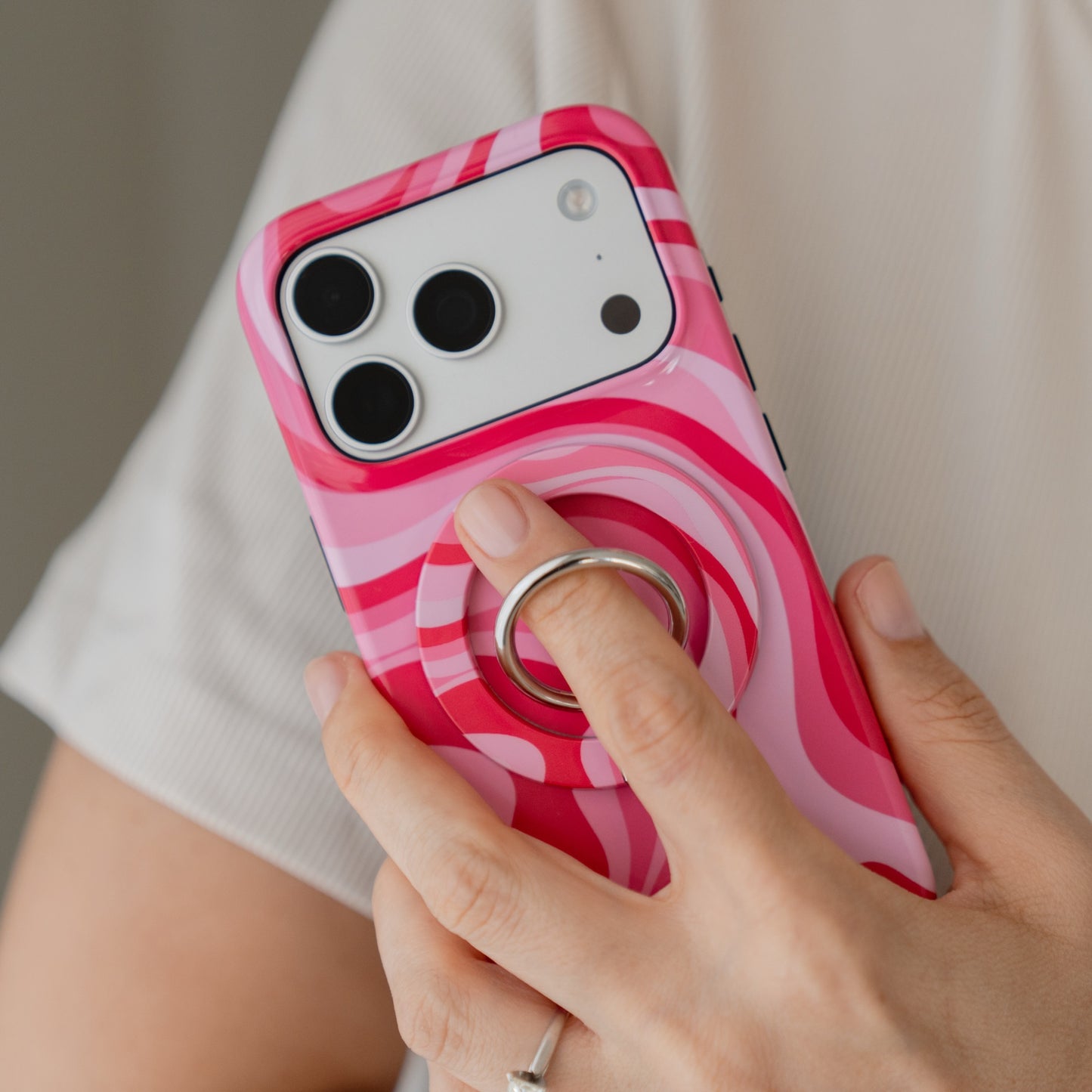 Magnetischer Ringhalter für MagSafe - Aura Pink