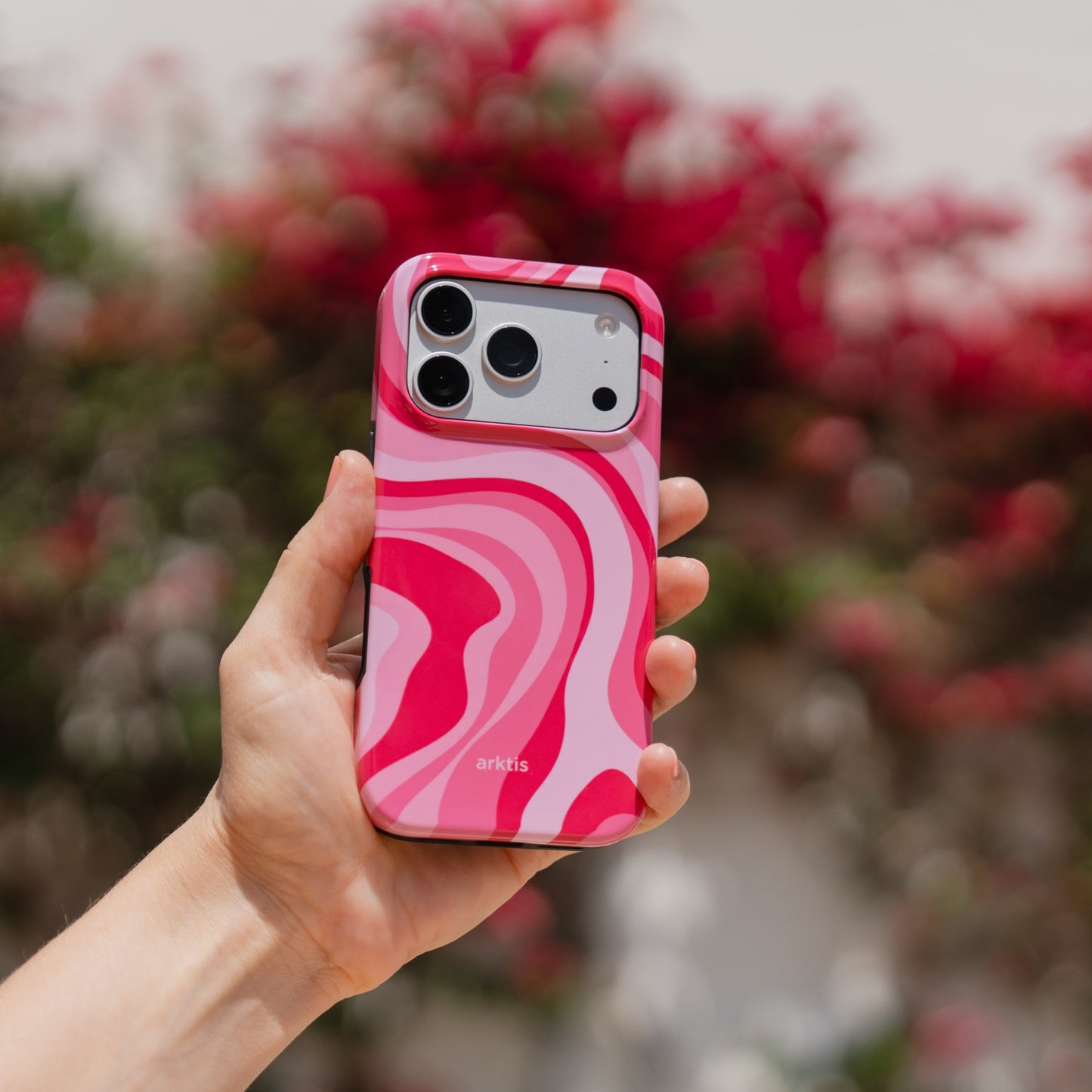 arktis iPhone 14 Pro Max Hülle - Aura Pink