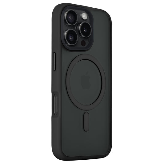 Das Arktis arktis iPhone 17 Solid Case mit MagSafe verfügt über Tastenaussparungen, Kompatibilität mit drei Kameralinsen und ein mattes Finish für stilvollen Schutz. Hier in Schwarz, unterstützt es MagSafe und passt perfekt zu Ihrem iPhone 17.