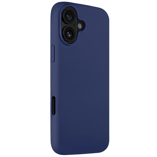 Das arktis iPhone Air Silikon Case in schlichtem Dunkelblau passt sich Ihrem Telefon an, bietet doppelten Zugriff auf die Rückkamera, Schutz der Seitentasten und unterstützt kabelloses Laden.