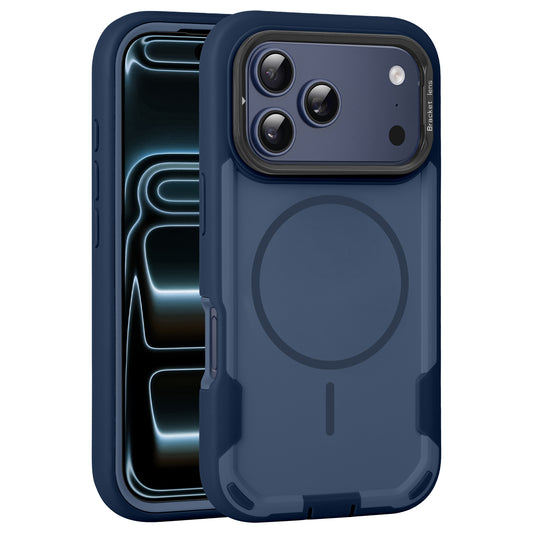 Das arktis iPhone 17 Pro Max Sentinel Case ist ein blaues Outdoor-Case mit robustem Design, MagSafe integriert und verfügt über eine sichtbare Rückkamera und einen MagSafe-Ring.