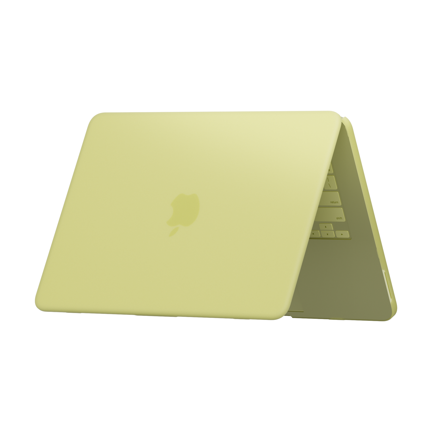 Ein hellgelbes Arktis Solid Case für das MacBook Neo zum Schutz des Laptops.