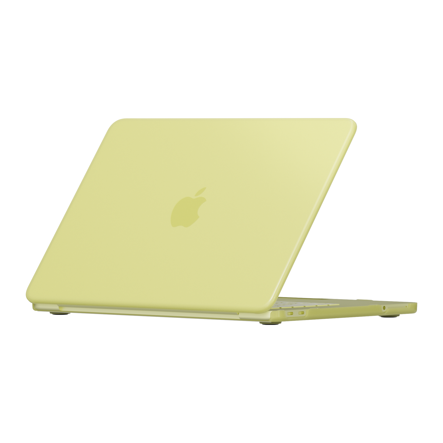 Hellgelbes Arktis Solid Case für das MacBook Neo, das den Deckel und die Unterseite des MacBooks abdeckt.